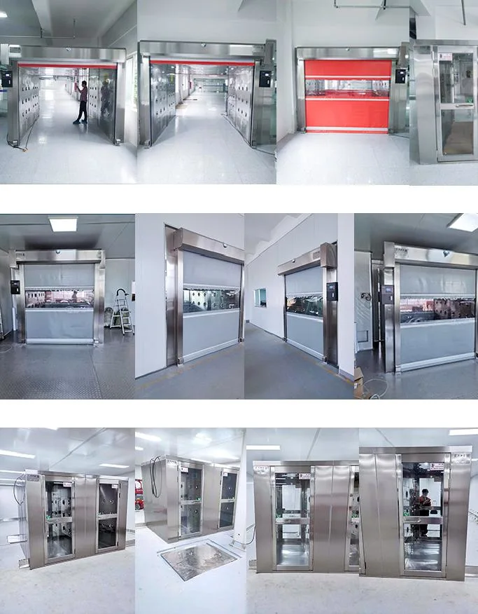 GMP Standard Cleanroom Workshop Air Shower Factory Double Blow Stainless Steel Air Shower