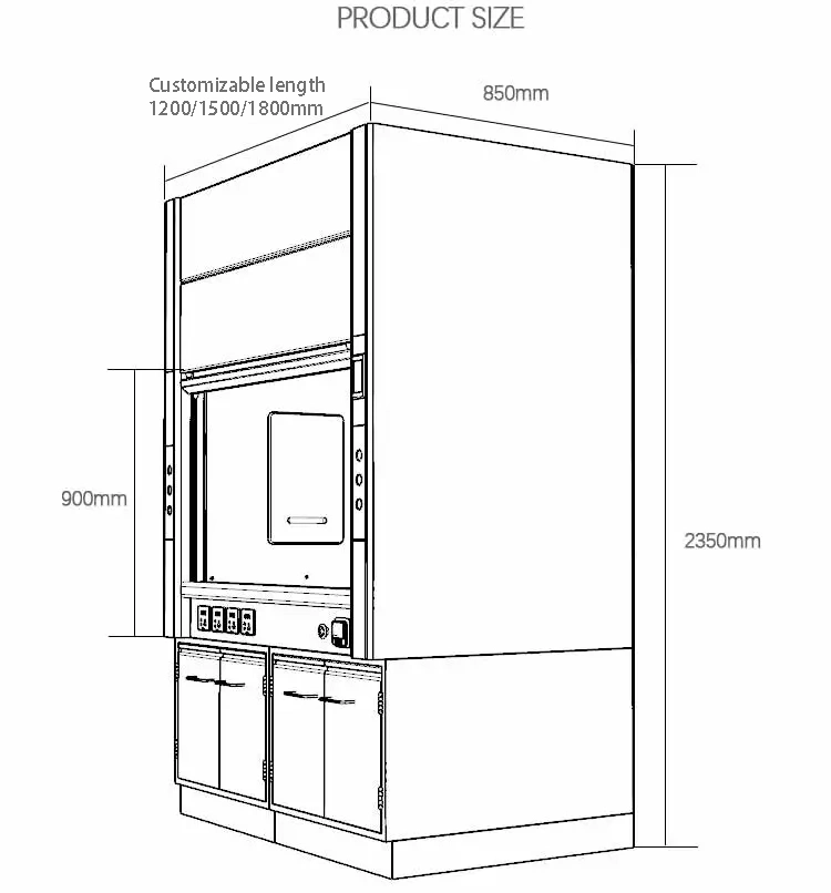 Fume Hood Manufacturer for Chemical Stainless Steel Fume Hood PP Fume Hood