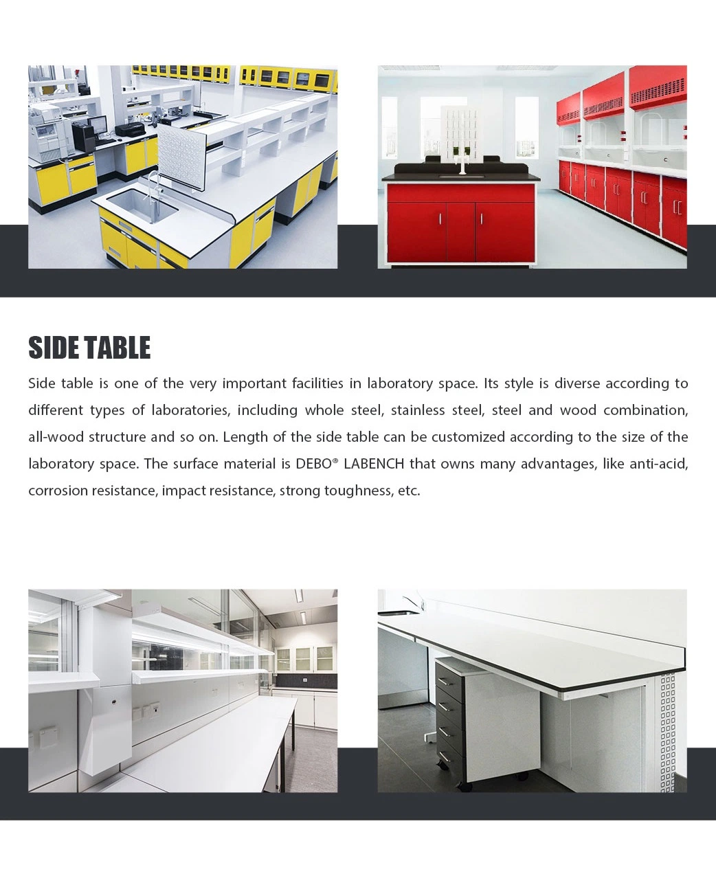 Easy Clean Laboratory Furniture Worktop with 16mm Thickness